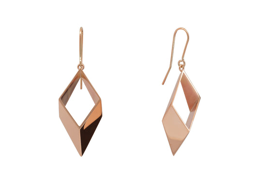 Kite Earrings, Red Gold