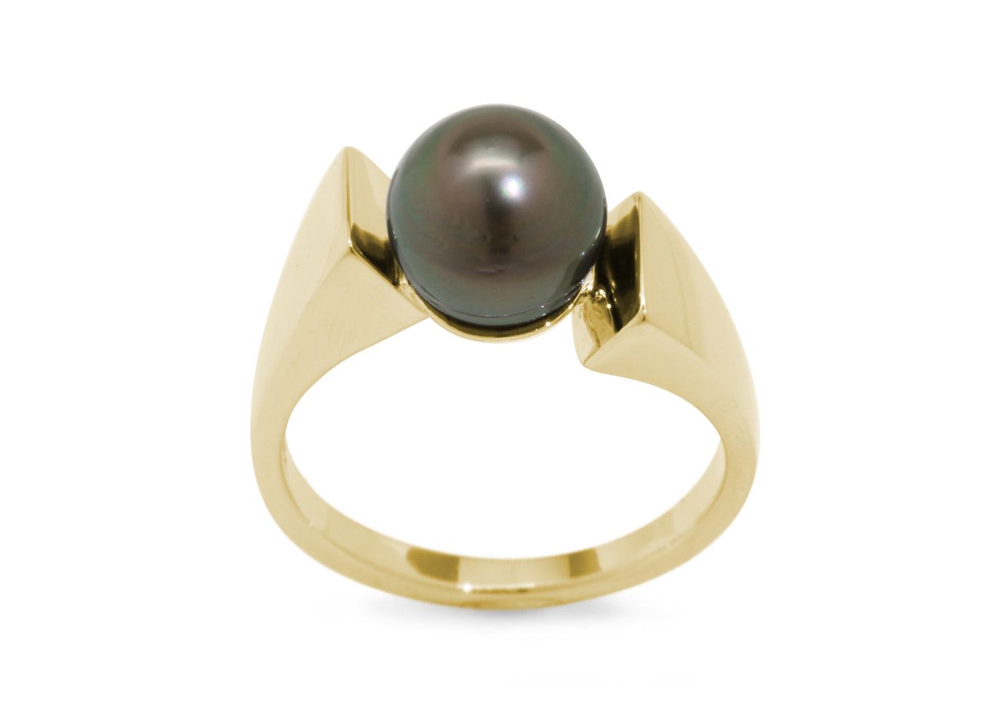 Design with Black Pearl, Yellow Gold