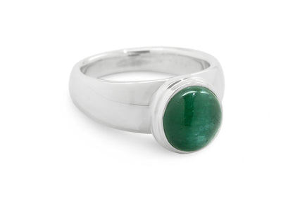 Sterling Silver ring with Green Apatite