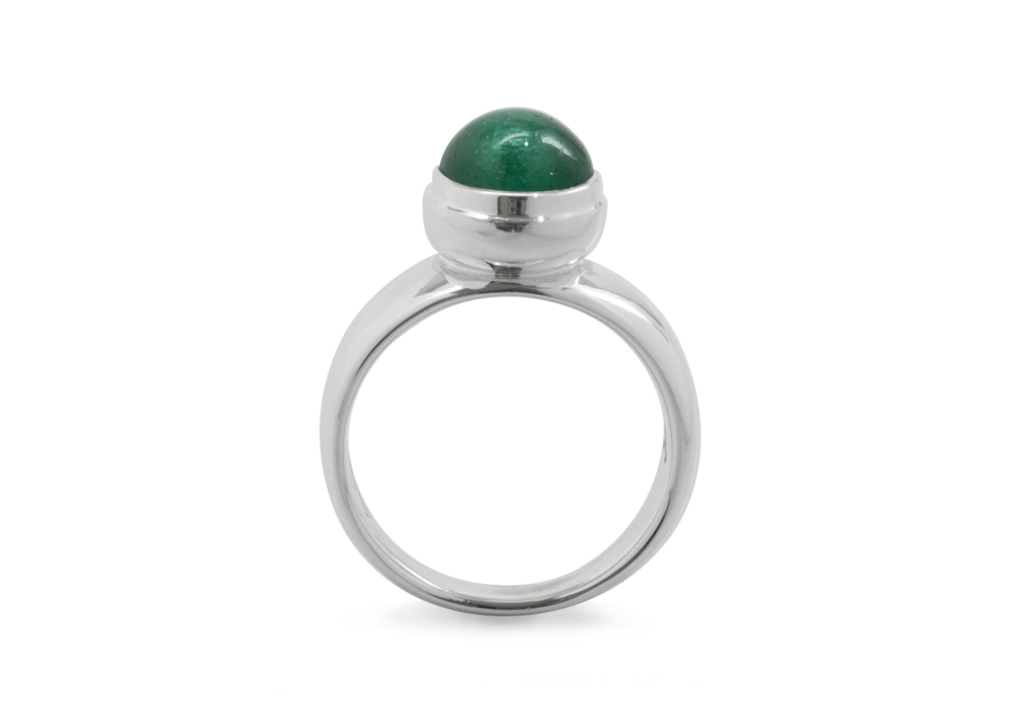 Sterling Silver ring with Green Apatite