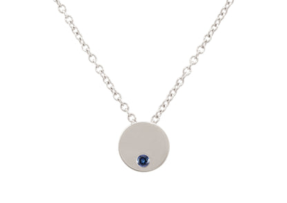 Round Love Stories Precious Gemstone Pendant, White Gold & Platinum