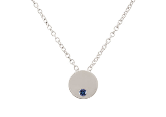 Round Love Stories Precious Gemstone Pendant, White Gold & Platinum