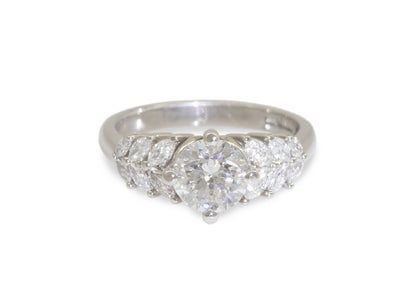 Seven Stars Diamond Engagement Ring, Platinum