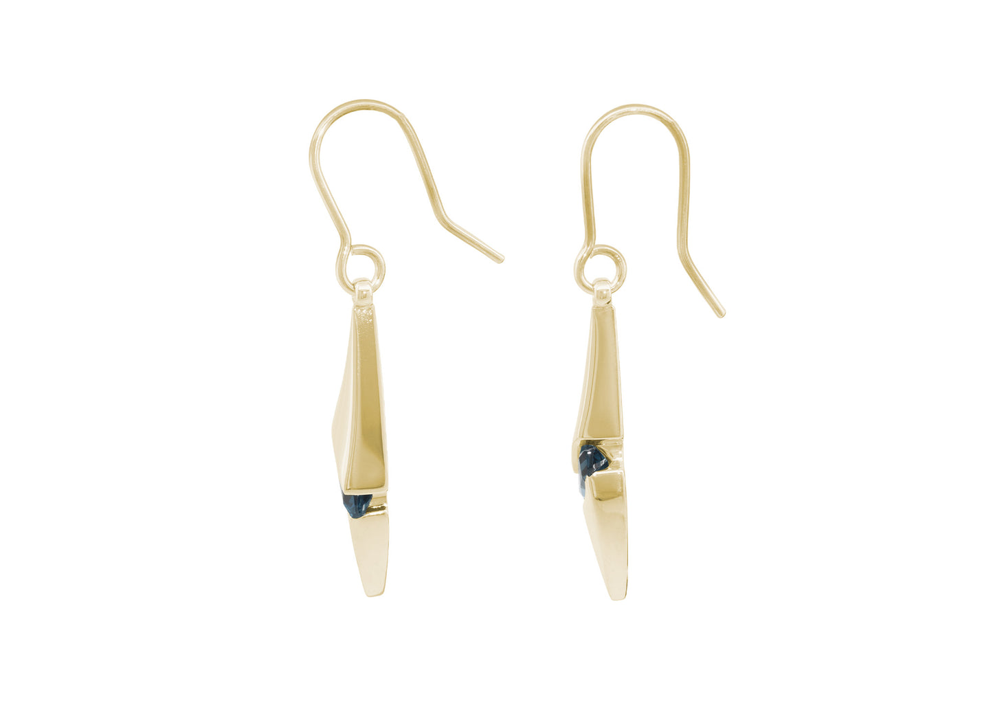 JW738 Marquise Gemstone Earrings, Yellow Gold