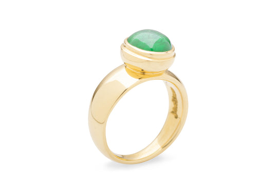 Tsavorite Garnet, Yellow Gold