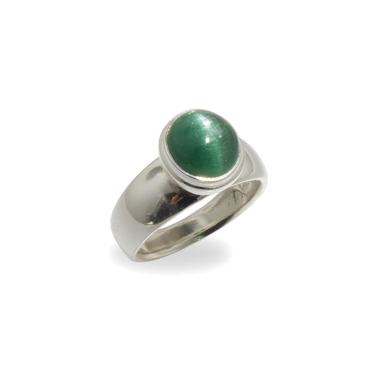 Sterling Silver ring with Green Apatite