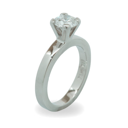 Four prong 950 Platinum solitaire engagement ring