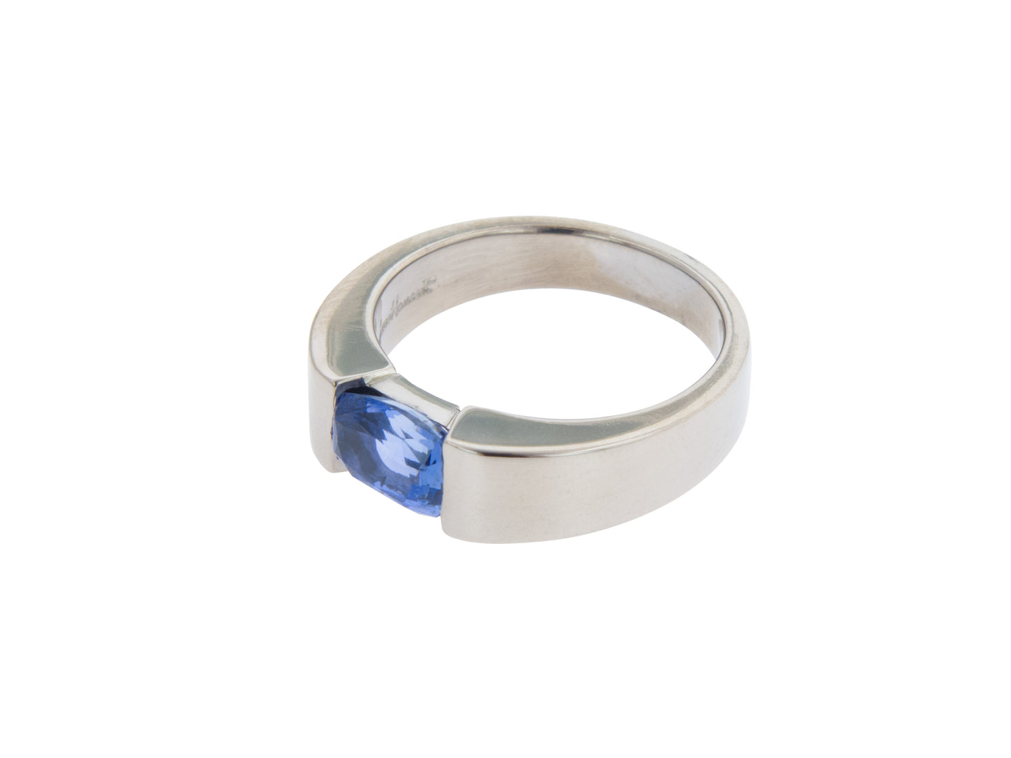 Ceylon Sapphire Ring, White Gold
