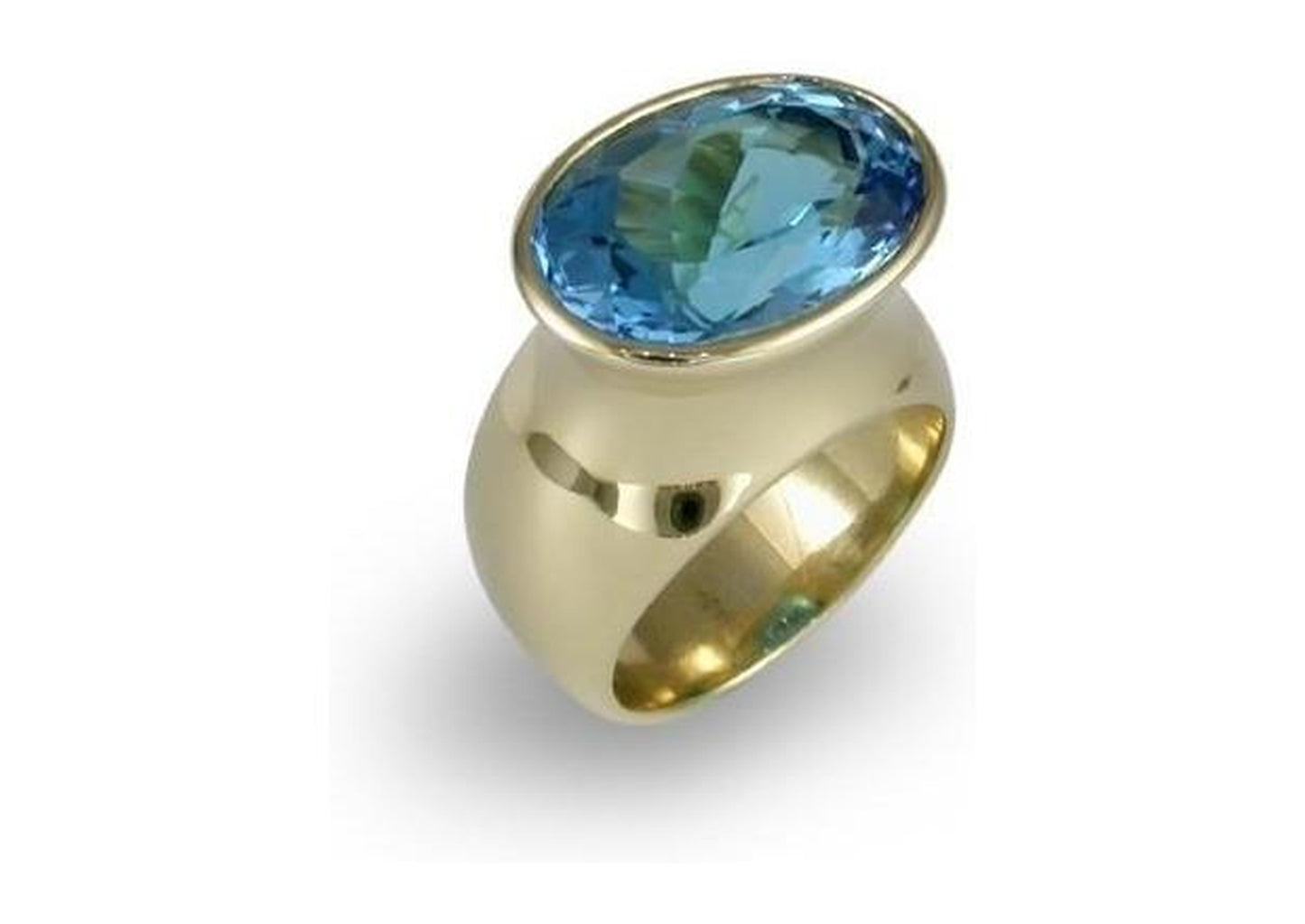 9ct Gold & Blue Cubic Zirconium   - Jens Hansen