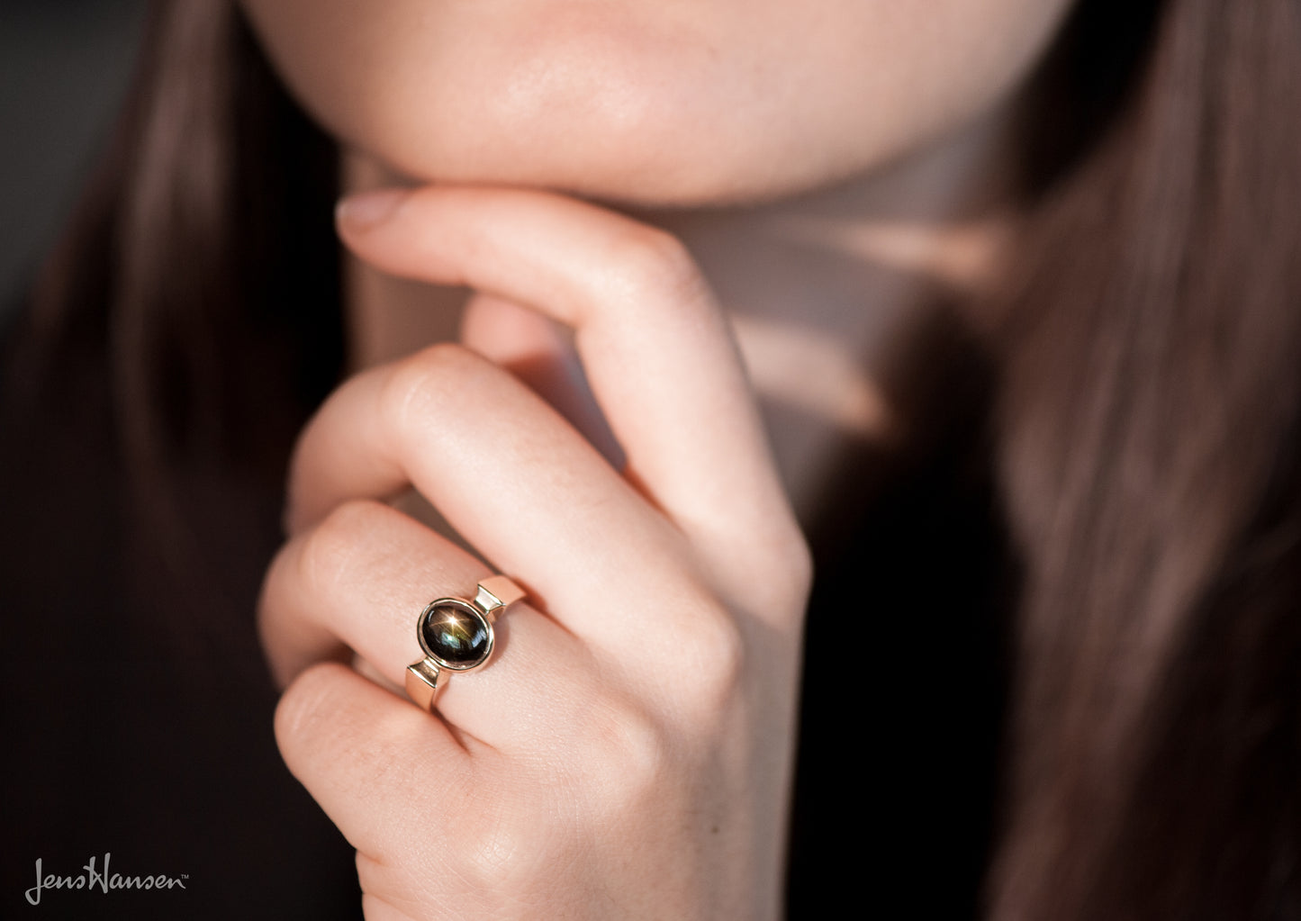 Classic Oval Cabochon Gemstone Ring, Yellow Gold