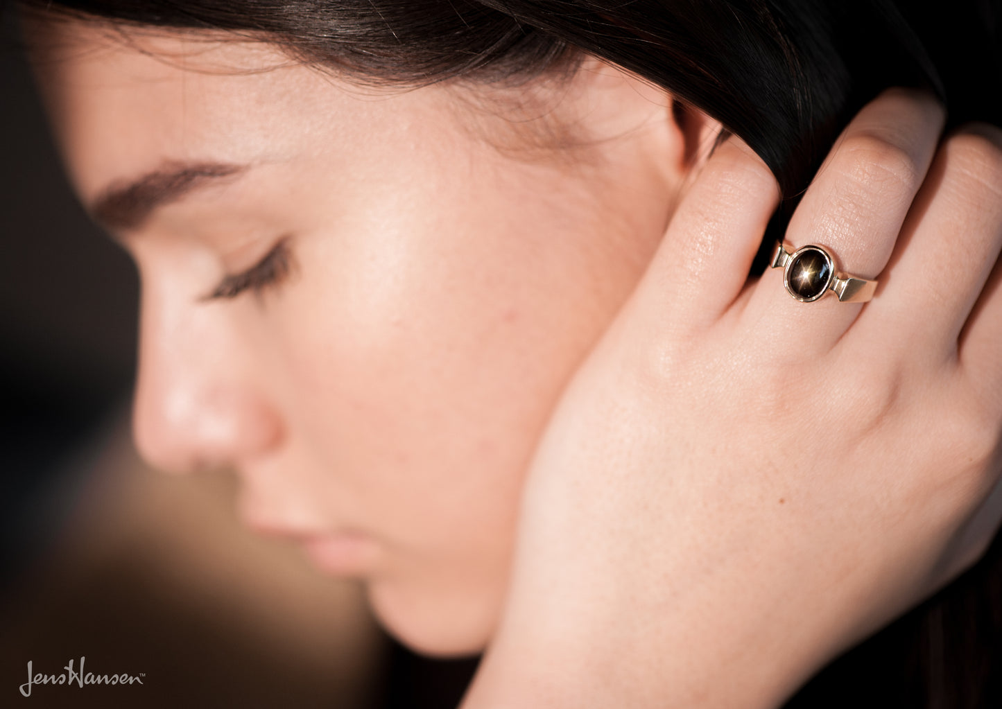 Classic Oval Cabochon Gemstone Ring, Yellow Gold