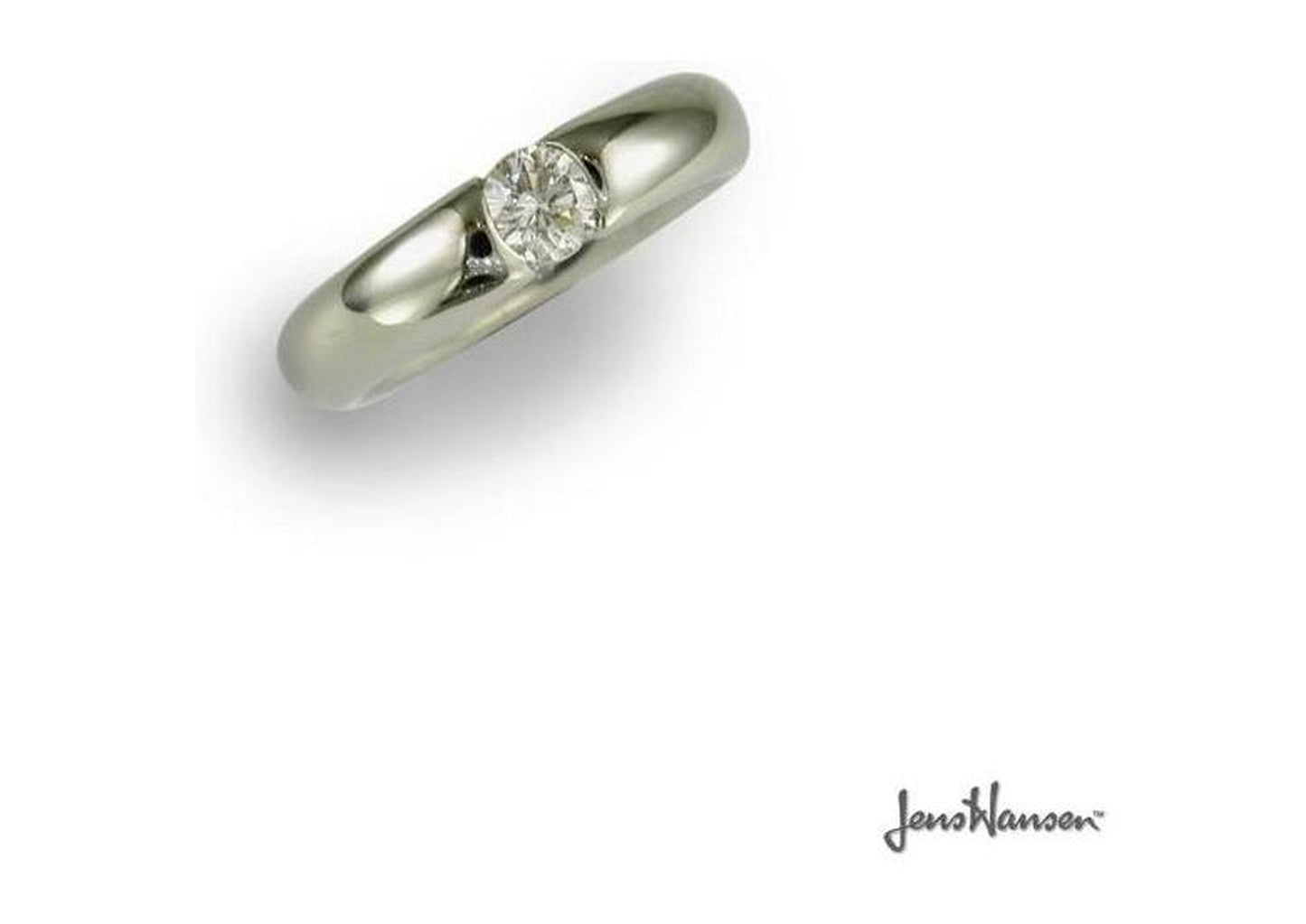 Palladium & Diamond Solitaire Ring   - Jens Hansen