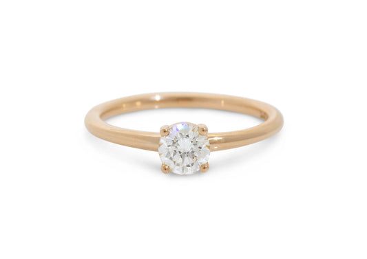 J2735 Diamond Engagement Ring, Red Gold