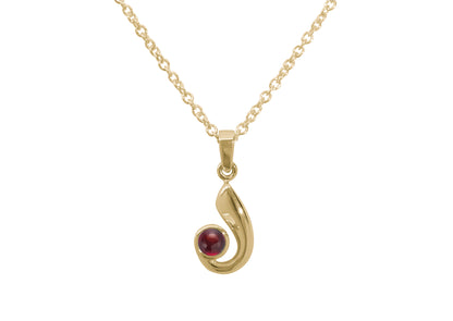 Striking Cabochon Gemstone Pendant, Yellow Gold