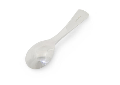 Square Ended Flat Handle Spoon, Pure Silver