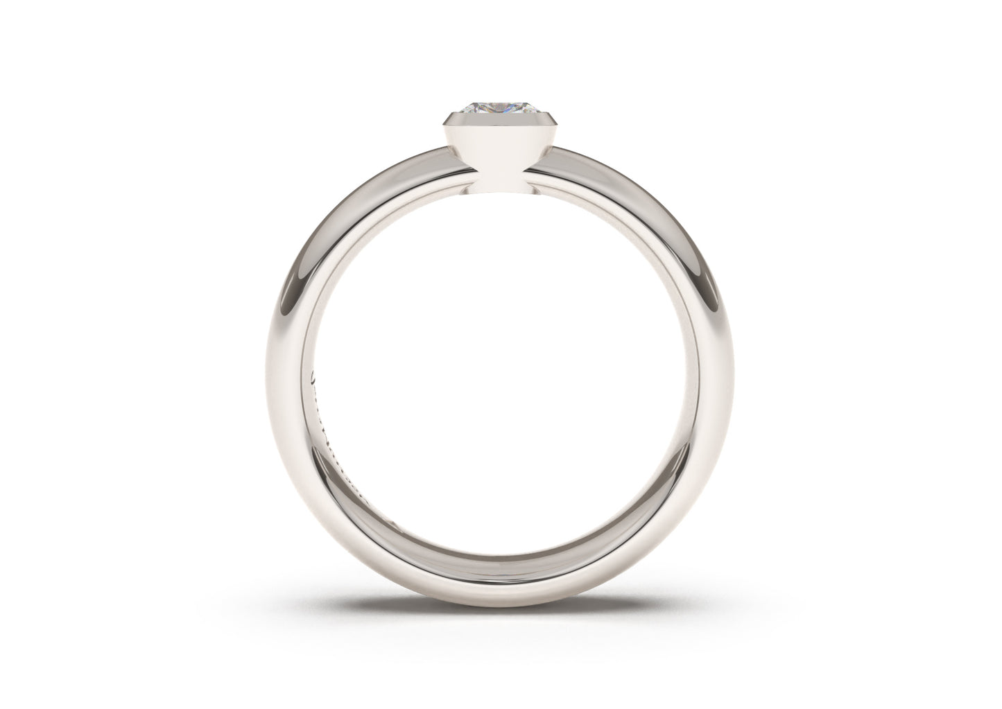 Cushion Elegant Engagement Ring, White Gold & Platinum