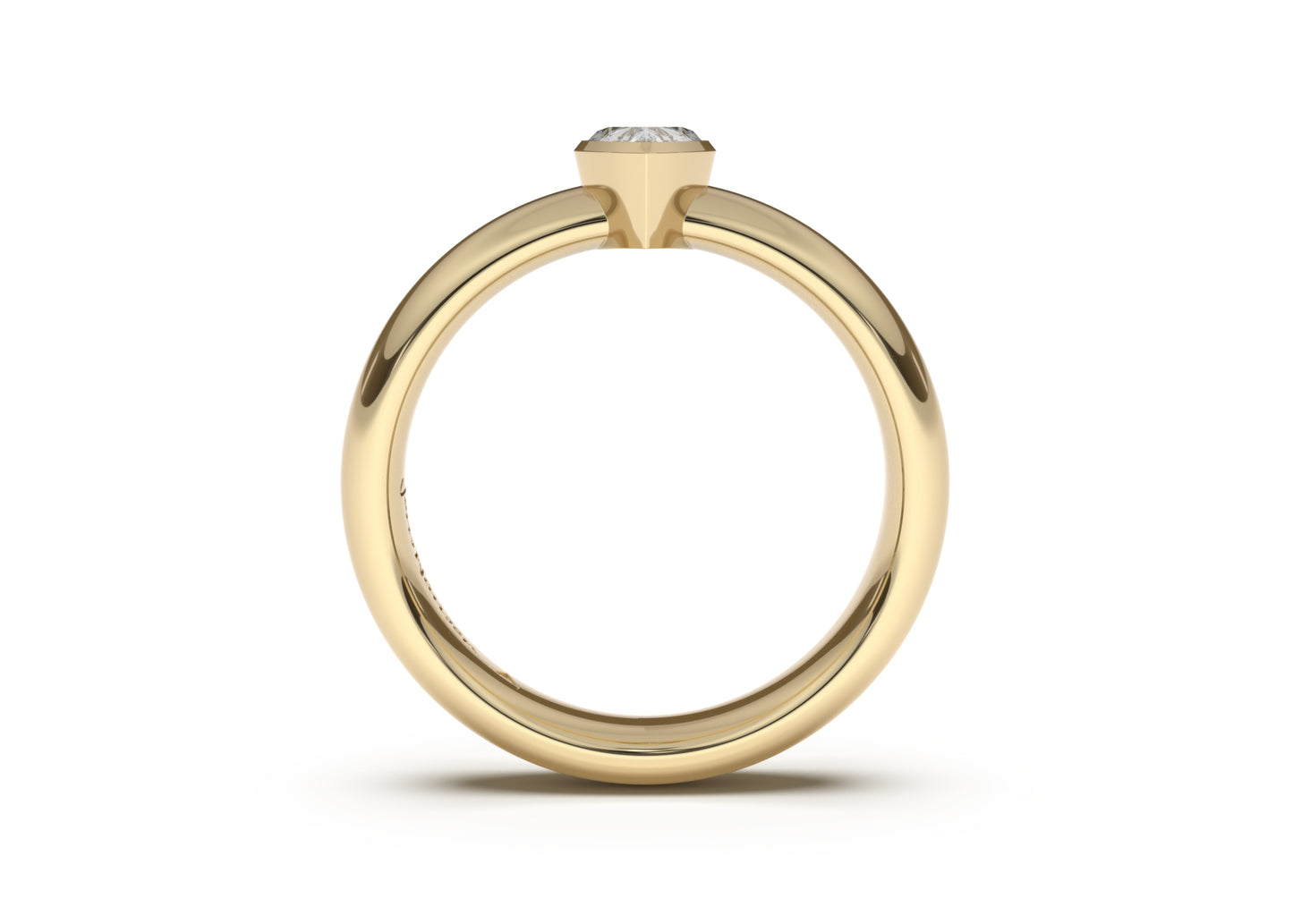 Pear Elegant Engagement Ring, Yellow Gold