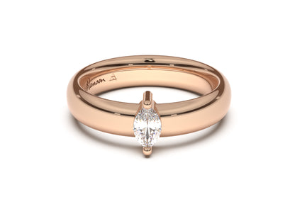 Marquise Classic Engagement Ring, Red Gold