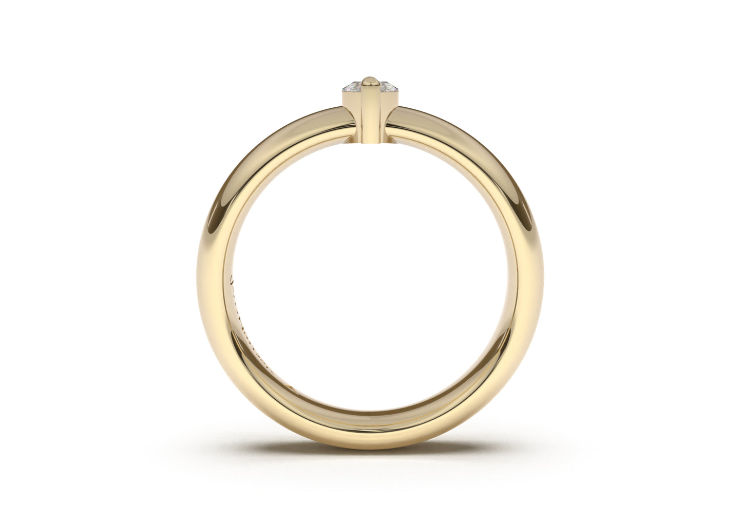 Marquise Classic Engagement Ring, Yellow Gold